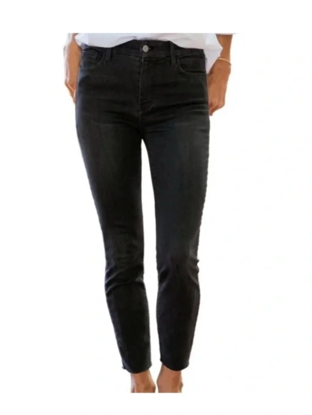 Frank & Eileen Sligo Jeans - Black Ankle Slim Cropped Jeans - Size 31 - Picture 2 of 13